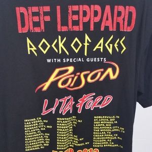 Def Leppard 2012 tour Rock of Ages tee shirt